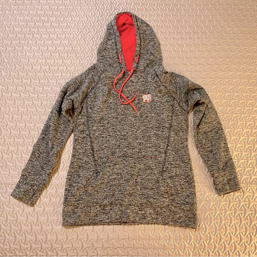 Ivory Ella pullover hoodie, fleece lined - heather grey (M)